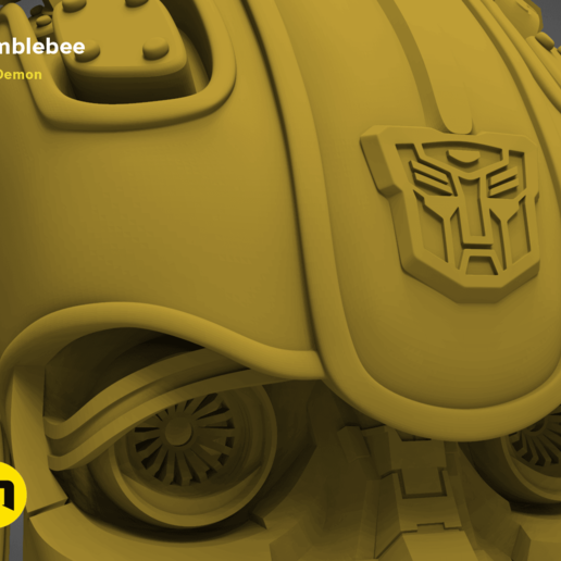 Download OBJ file Bumblebee - Wearable Helmet • 3D print template ・ Cults
