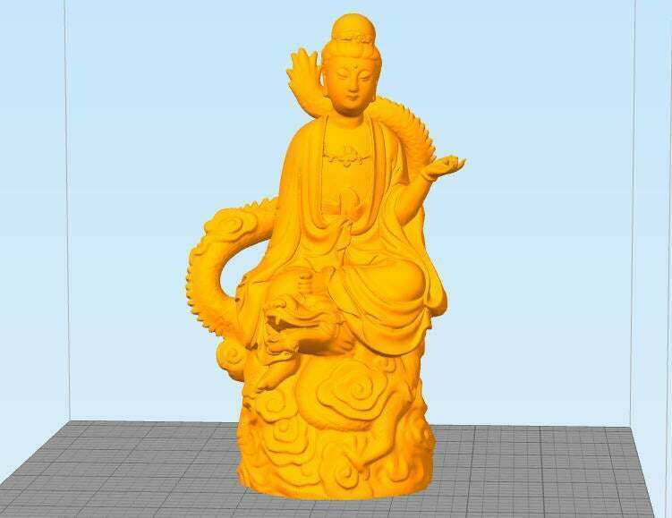 Free STL file Dragon Guanyin 🐉・Template to download and 3D print・Cults
