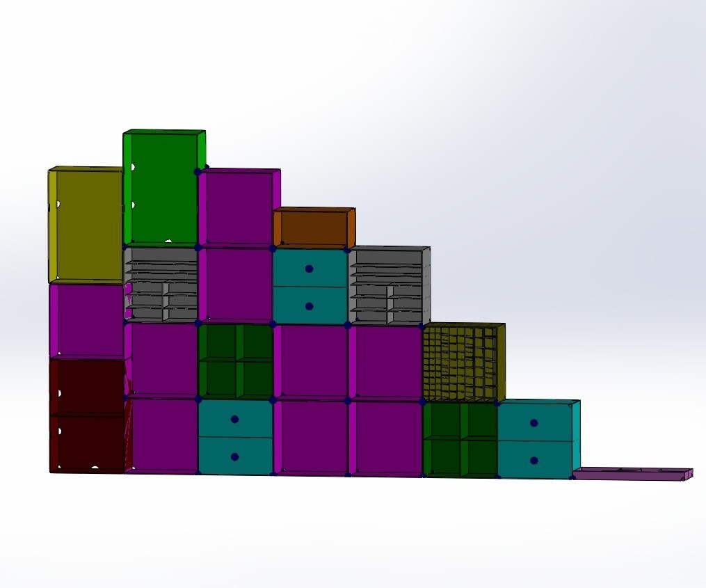 STL file Box number 1, plug-in rack, set of boxes, ordering system・3D ...