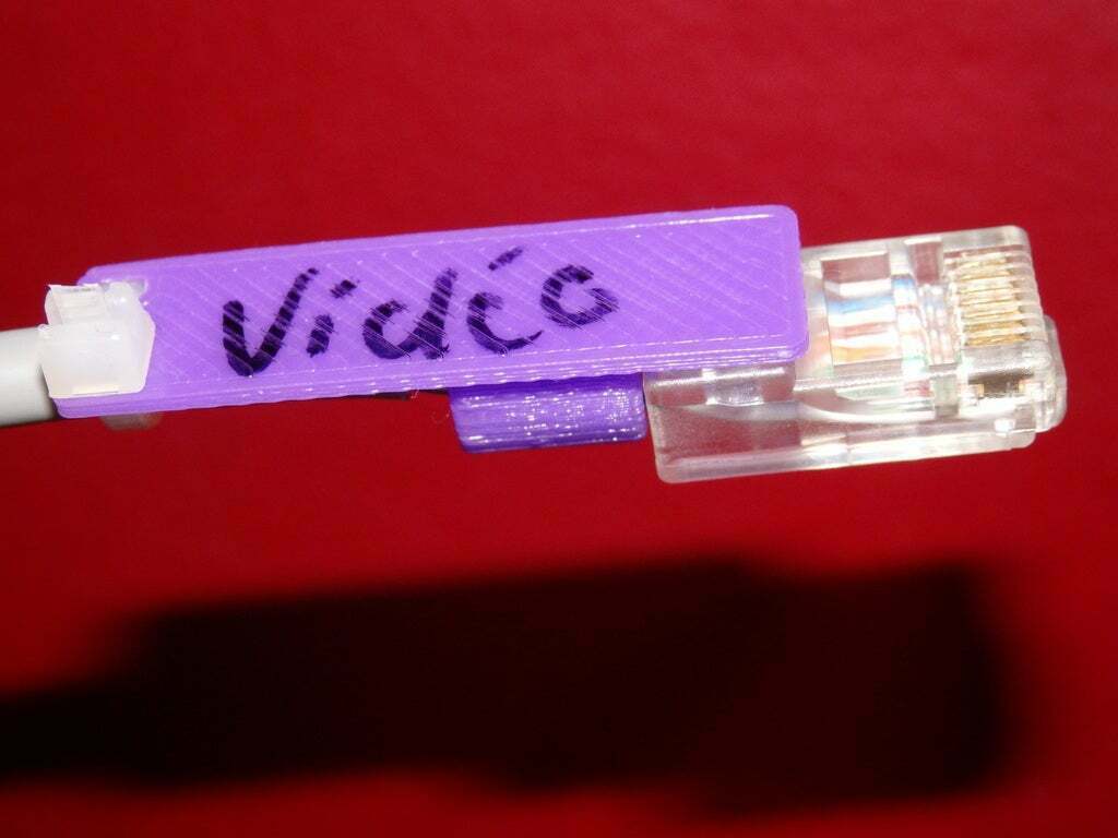 Fichier STL gratuit RJ45 mark label / Etiquette repere RJ45・Design ...