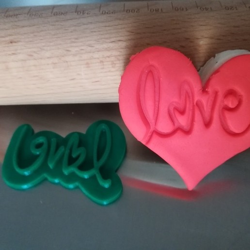Download 3D printer designs Love Fondant Stamp ・ Cults