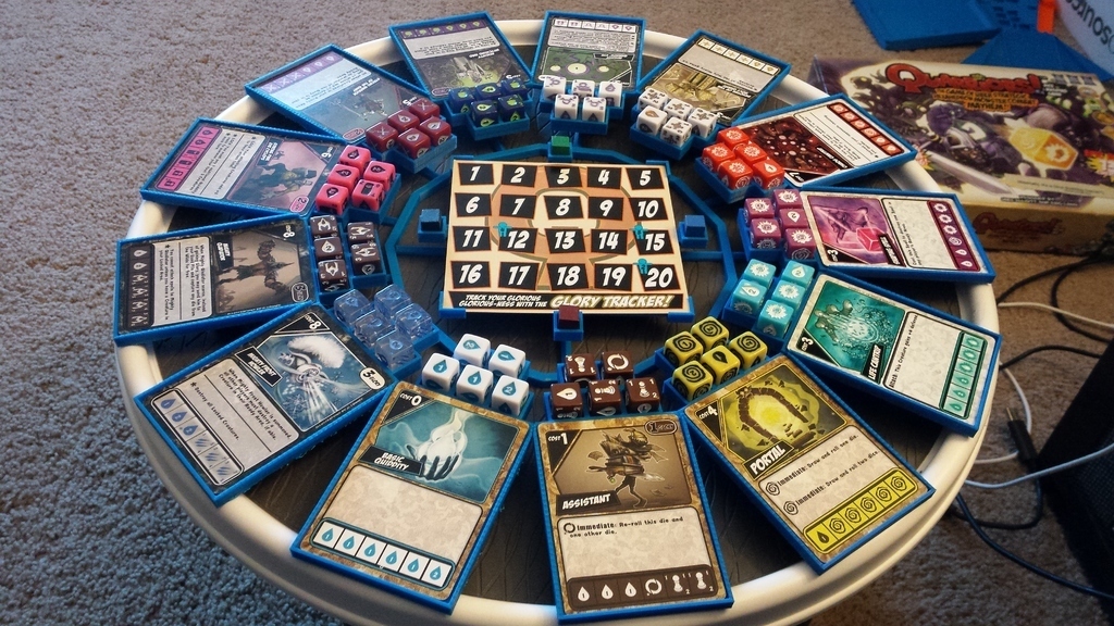 Free 3D file Quarriors Dice Game Lazy Susan Inlay 🎲・3D printer model