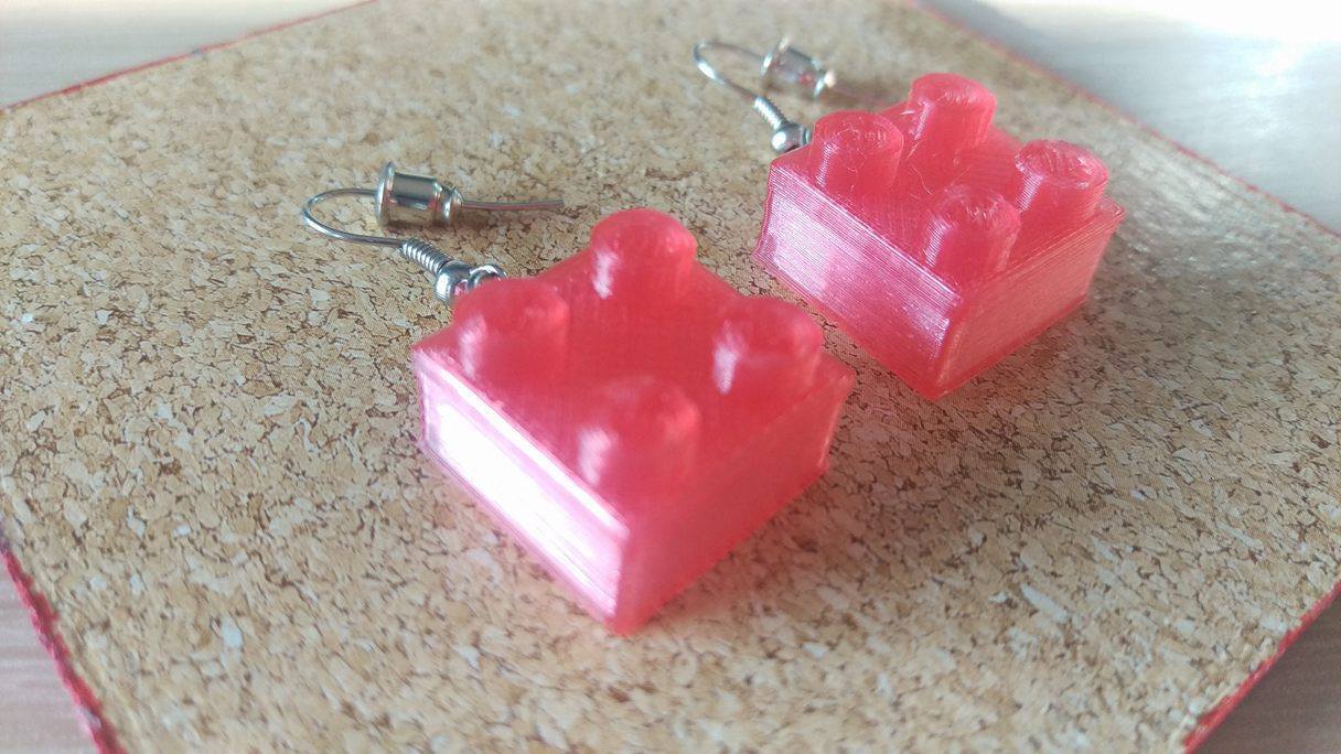 maly 2.jpg Файл STL Lego Earrings Small・Модель для печати в 3D скачать