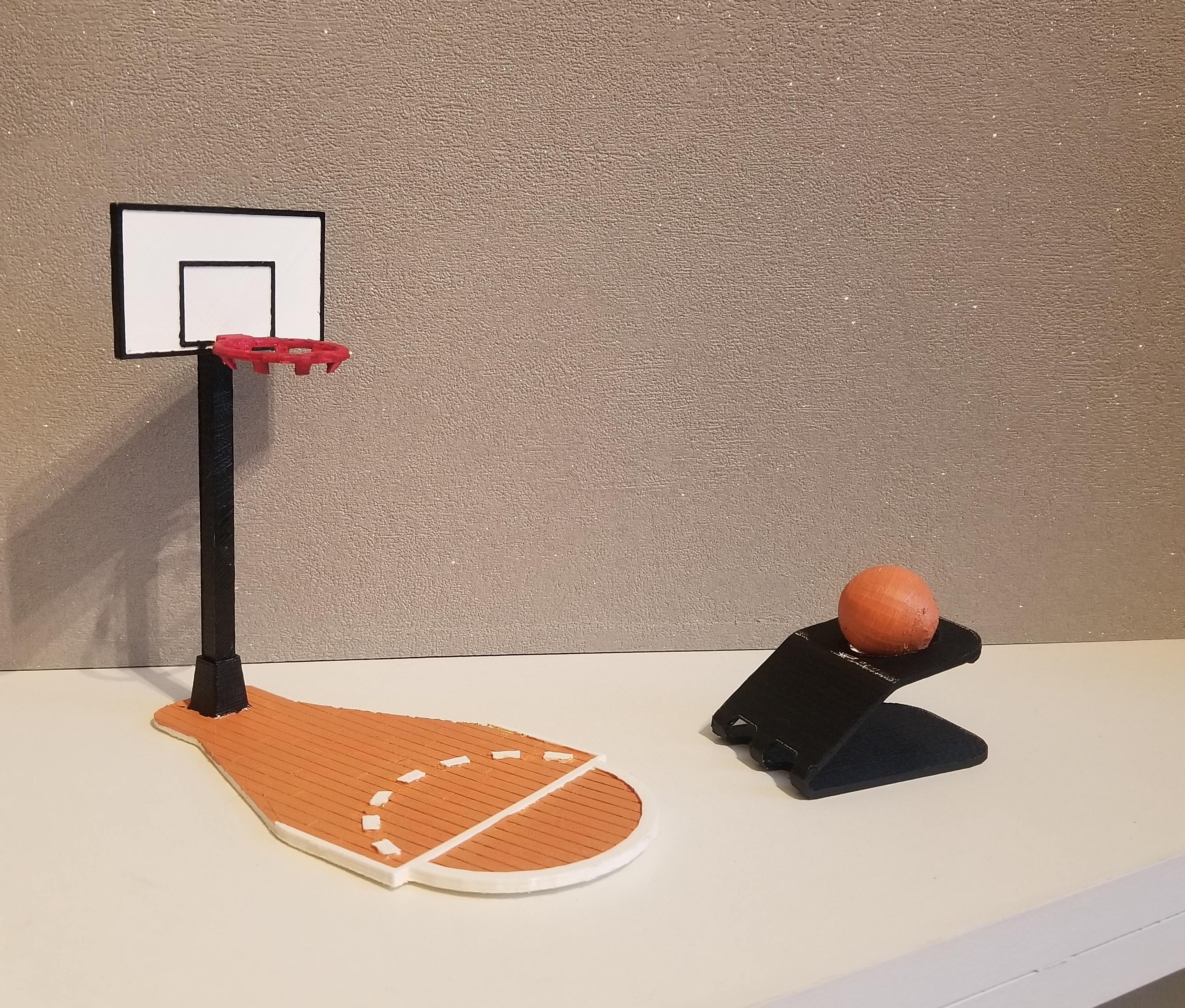Mini Panier De Basket De Bureau - Jeu De Tir Réaliste En Métal, Cadeau Pour Fans