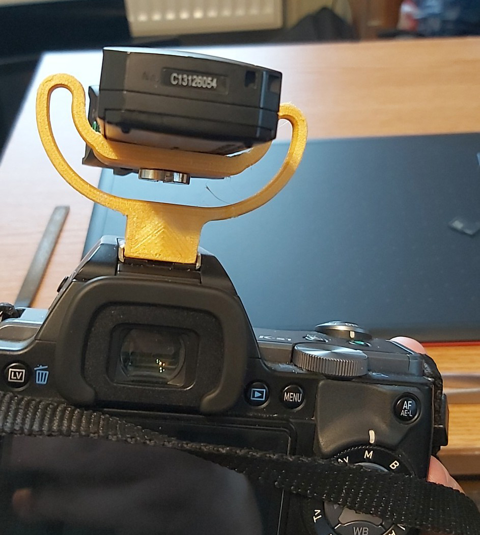 STL file Zoom H1n rycon mount to hot shoe・3D printer model to download