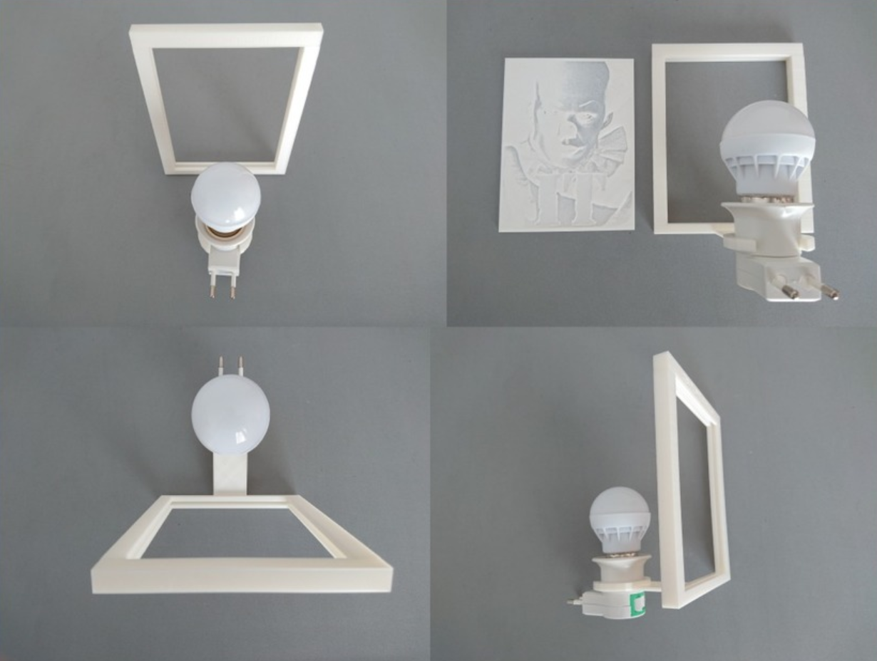 Soporte litofanía e iluminación