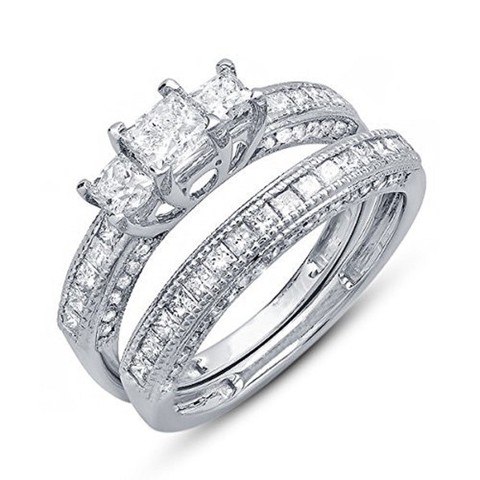 Artistic Jewelry 3D CAD Design Of Bridal Ring Set