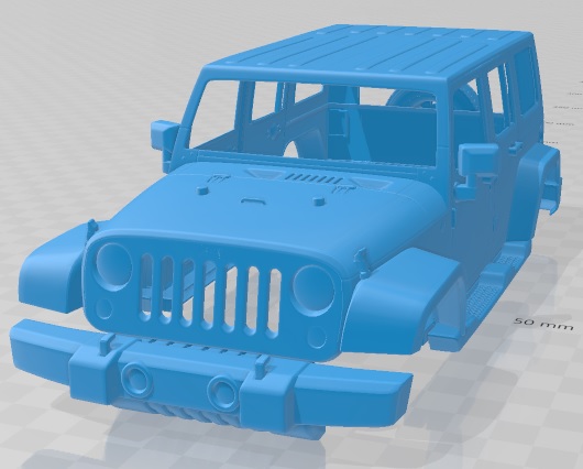 3D file Jeep Wrangler Unlimited Sahara 2013 Printable Body Car・3D print ...