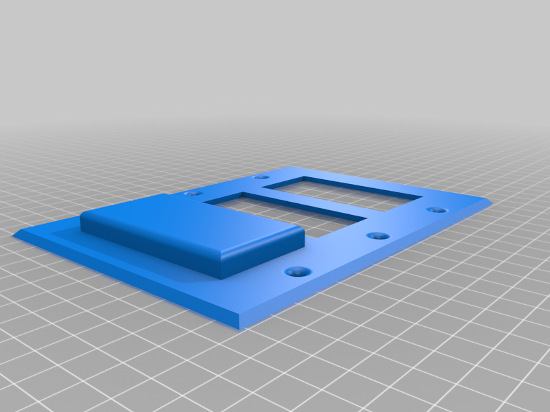 Free STL file Rocker Switch Cover 3 switch 1 covered.・3D printer model