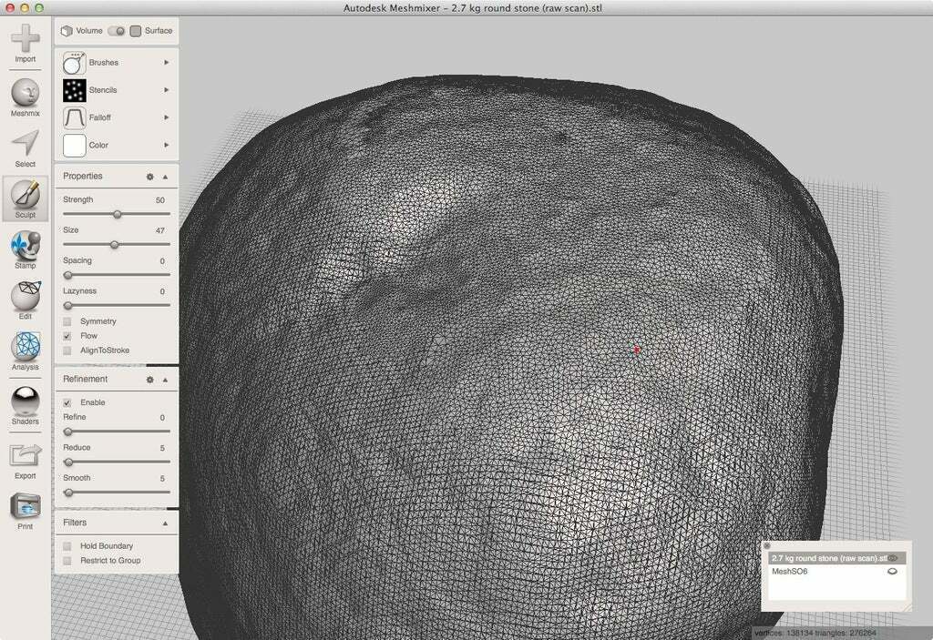 Free STL file 2.7 kg round stone・3D print design to download・Cults