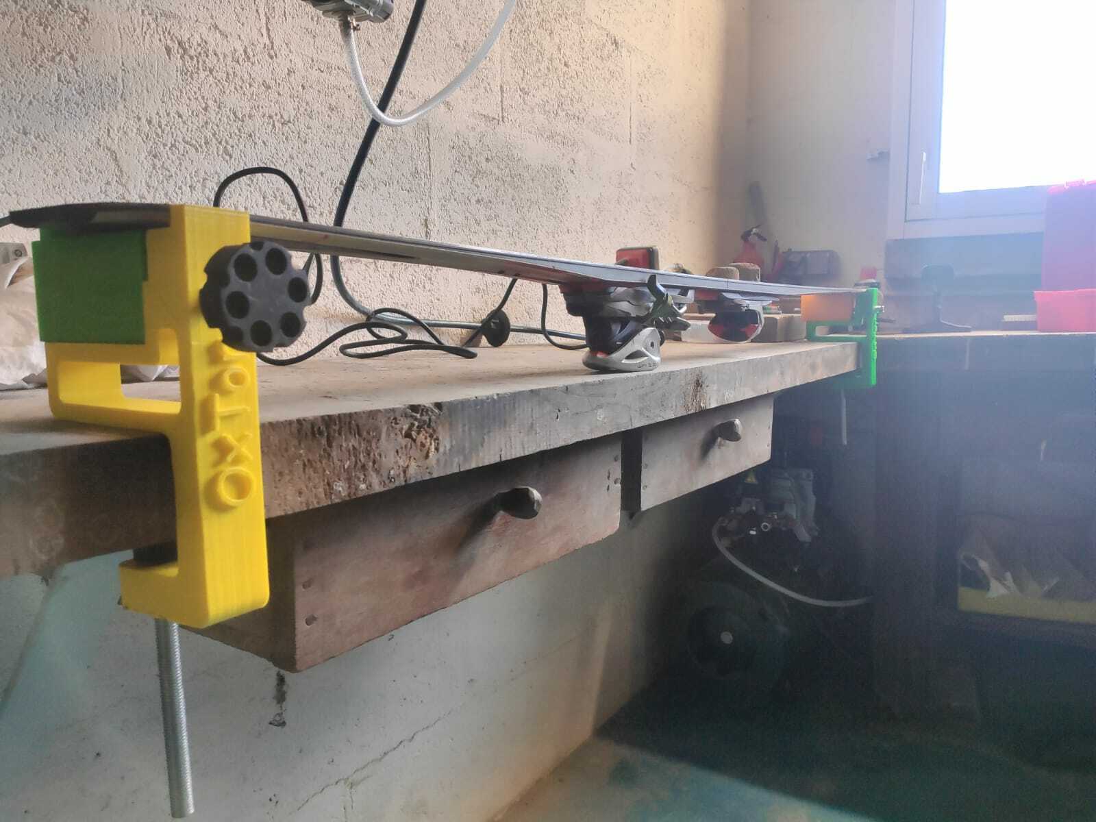 SKS Étau à Skis Tout-en-un – Plastique Renforcé Fibre De Verre, Pour Carving/freeride/fond, Serrage Vertical/horizontal/oblique