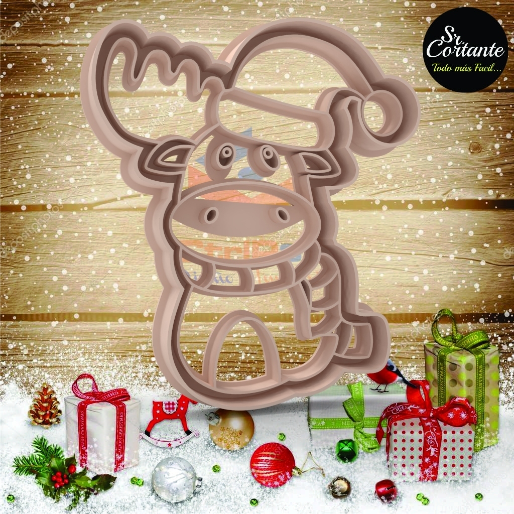 Download STL file CUTTER OF COOKIES MERRY CHRISTMAS • 3D printable