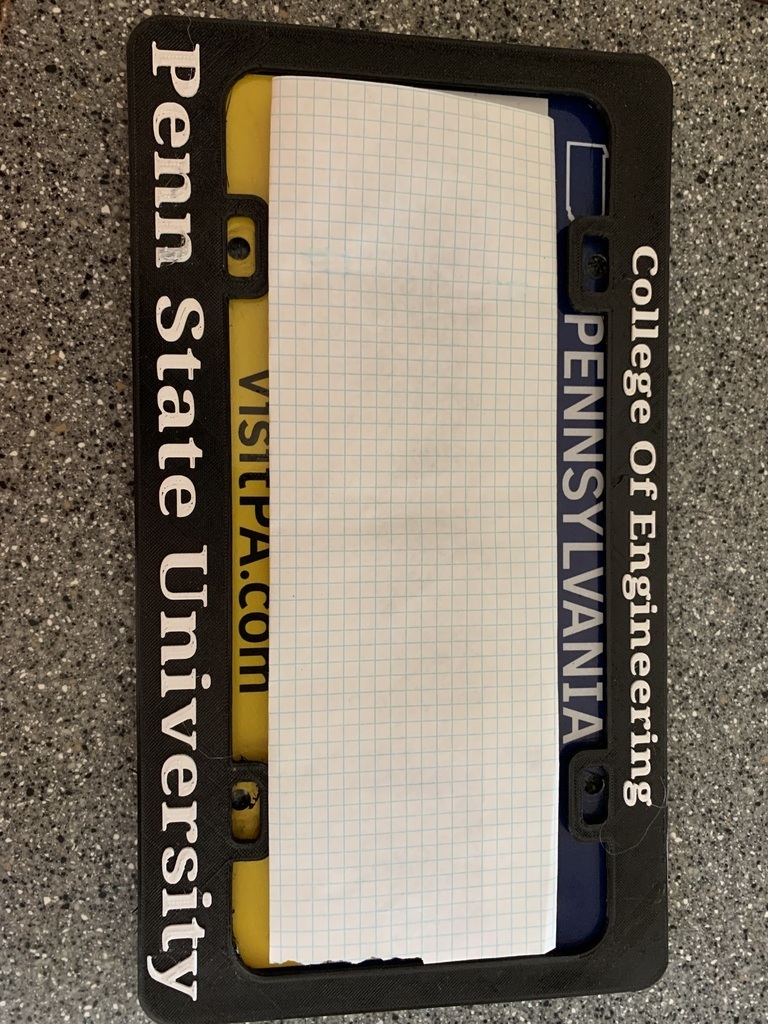 STL file USA standard license plate frame・Template to download and 3D