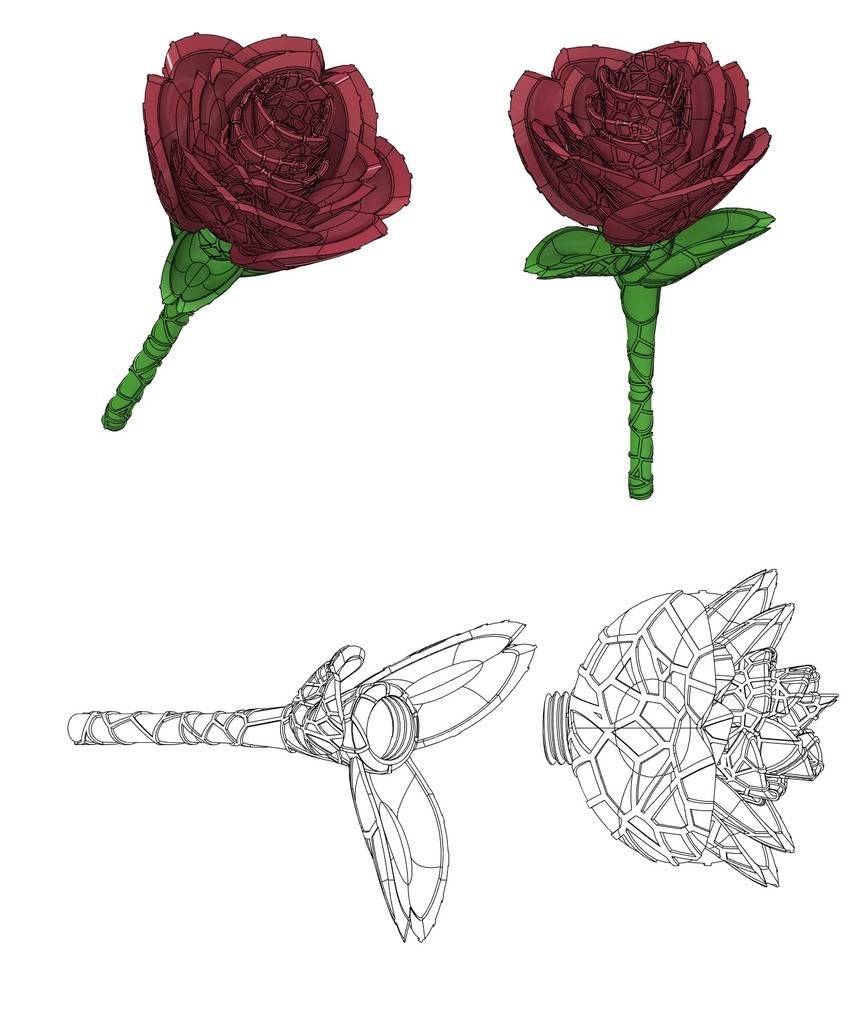 Free STL file Rose Voronoi・3D printing idea to download・Cults