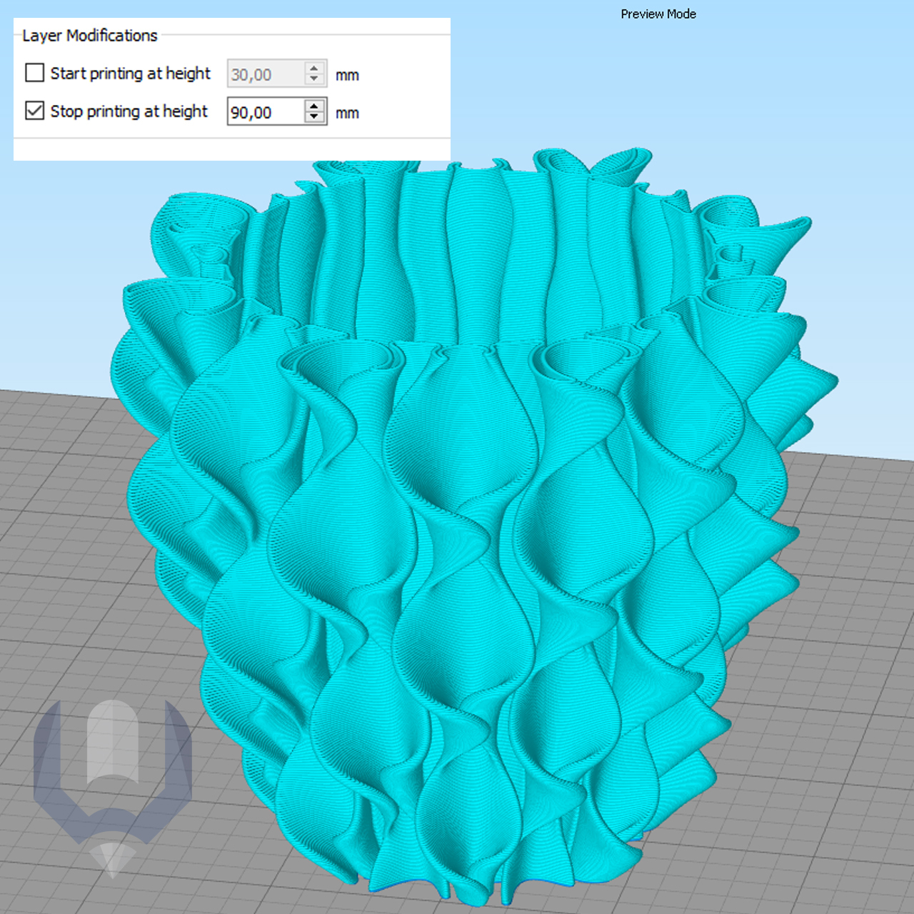 3D printed Vase Mode Lilypot • made with Core v8 ・ Cults