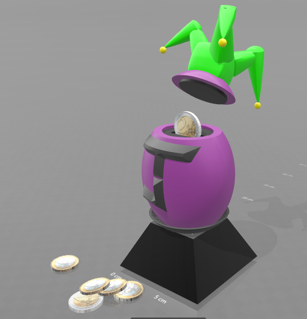 Free STL file Piggy bank "joker egg"・3D printable model to download・Cults