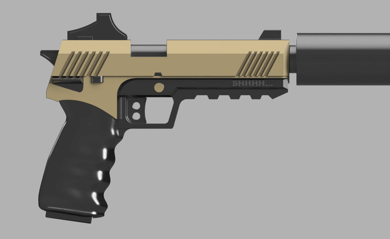 stl files suppressed pistol