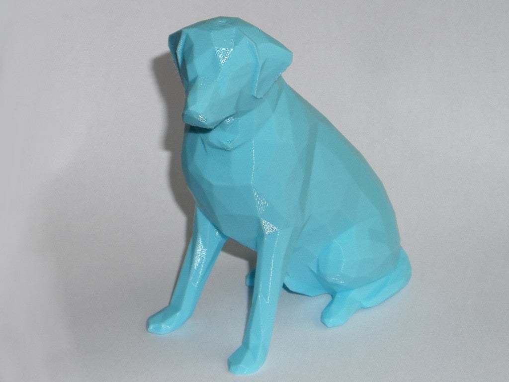 Fichier STL gratuit Poly Labrador bas (Statue de chien)・Design pour ...