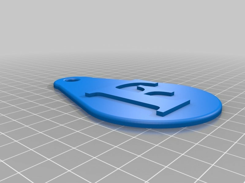 Бесплатный STL файл Letter F Key Fob・Шаблон для загрузки и 3D-печати・Cults