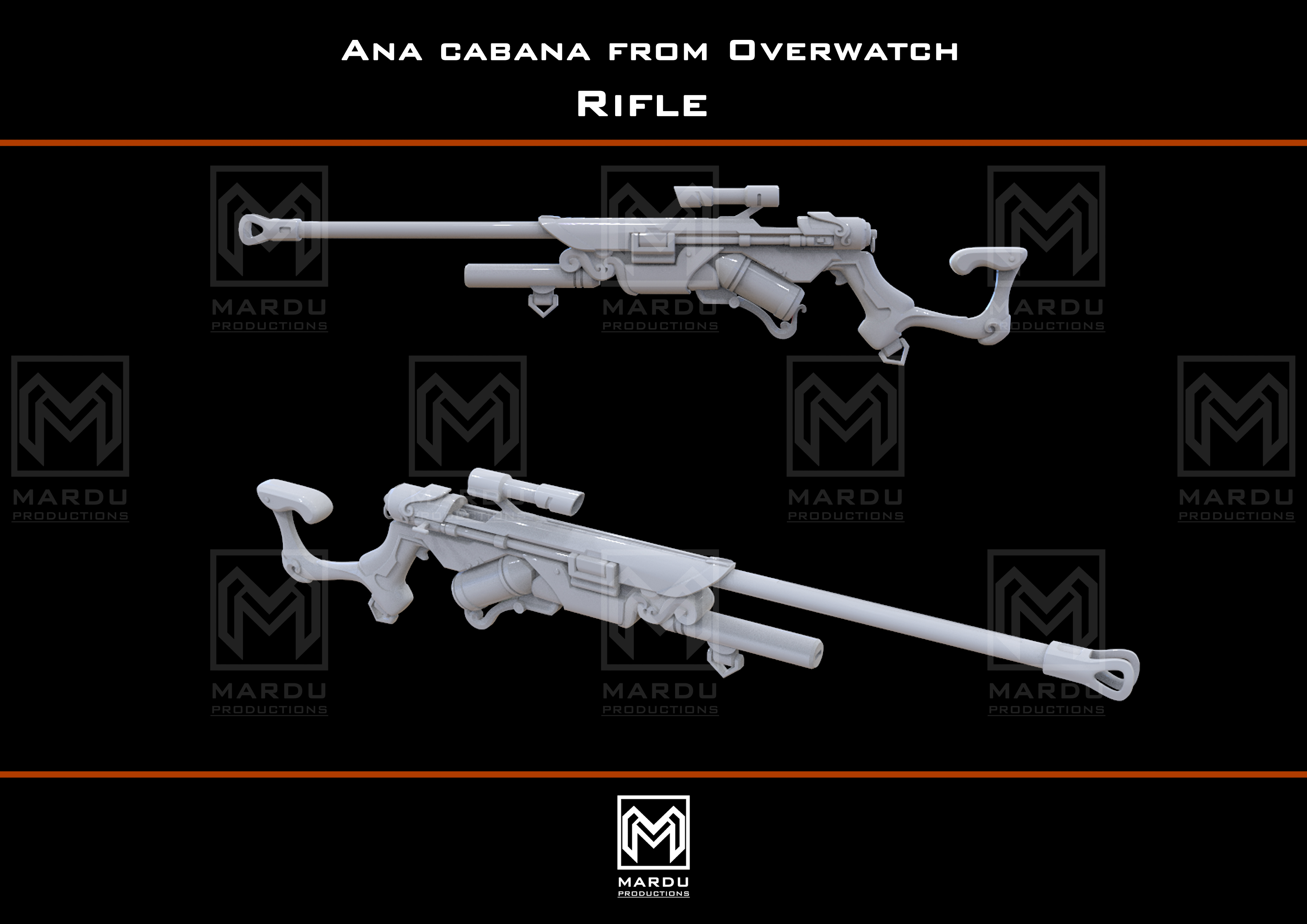 Файл STL Ana cabana's Rifle cosplay・Дизайн для загрузки и 3D-печати・Cults