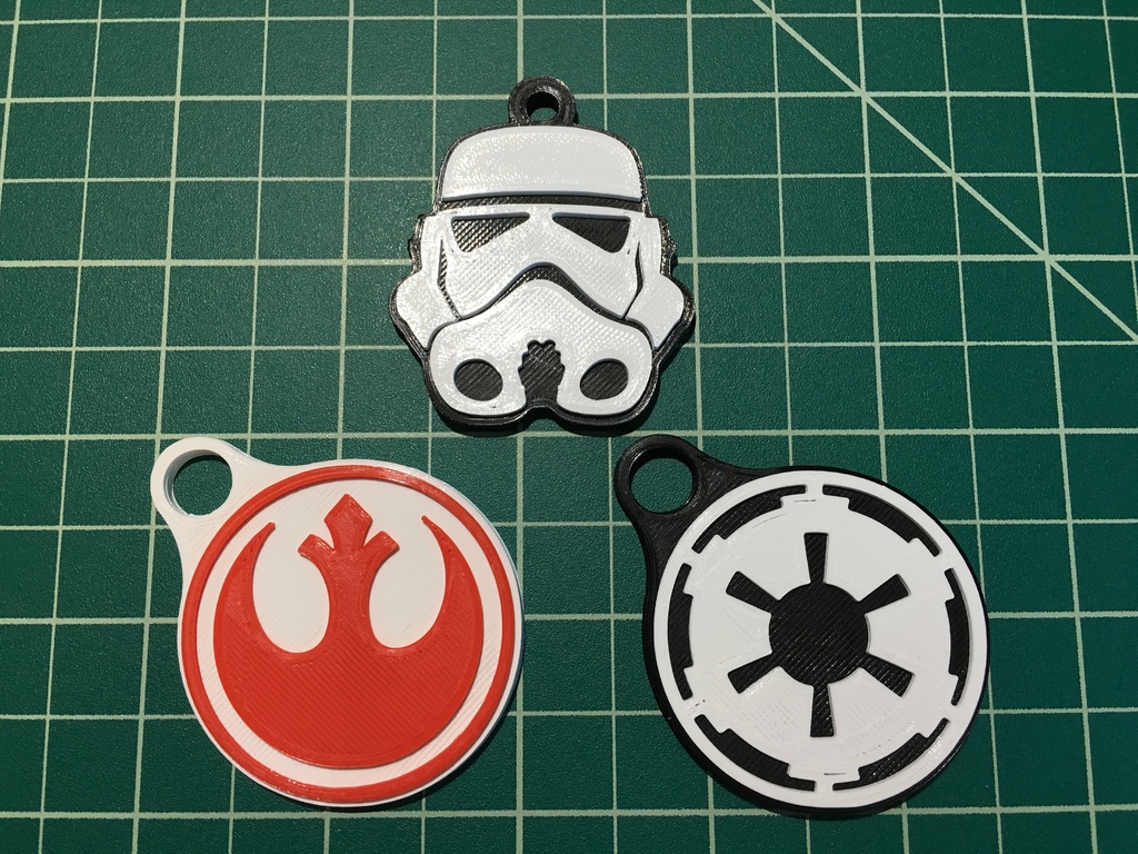 Dual/Multi Material Star Wars Keychains 3D model