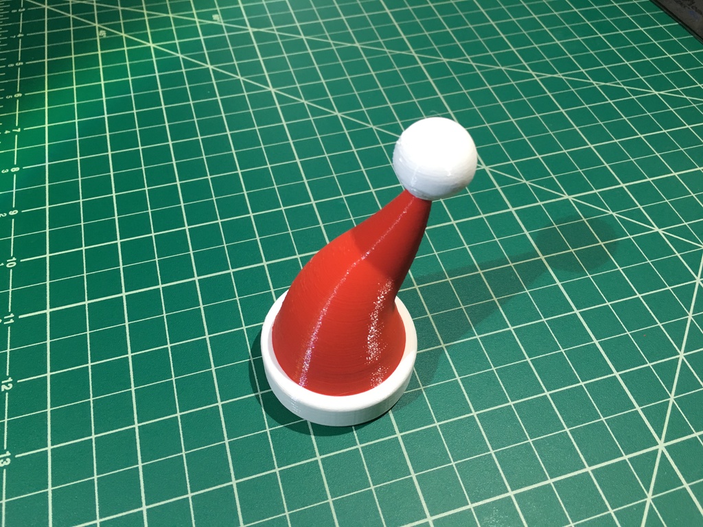 Dual/Multi Material Santa Hat Bottle Topper 3D model