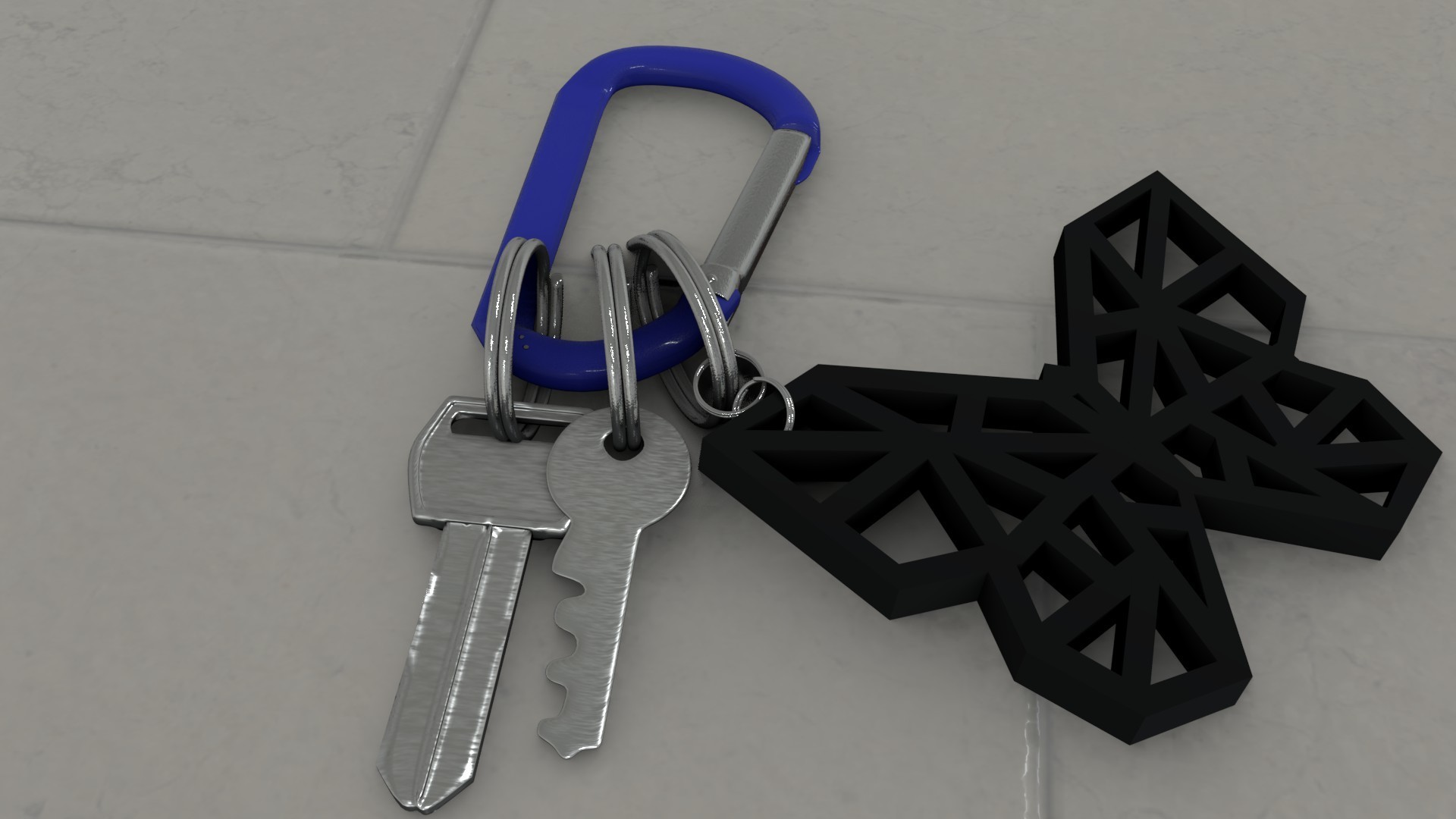 Free STL file Butterfly keychain / butterfly keychain・3D printer design ...