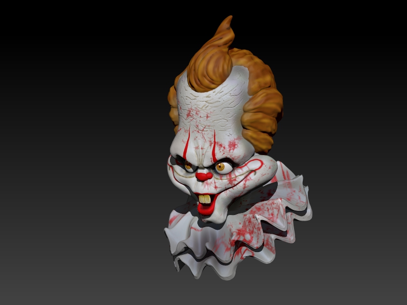 Free STL file Pennywise Clown Bust・Model to download and 3D print・Cults