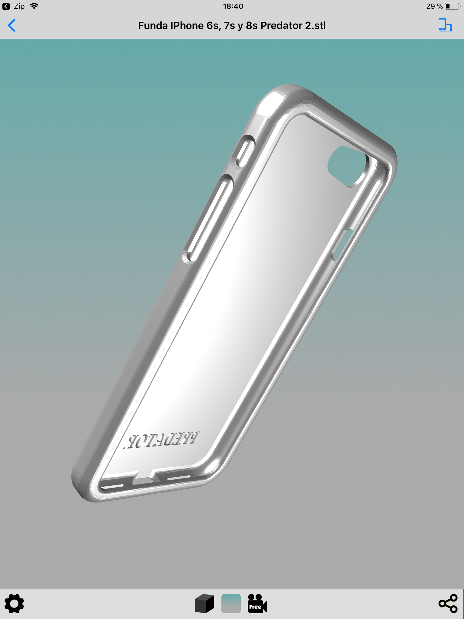 Free STL file Predator 6s 7s 8 IPhone Case 📱・3D print object to ...