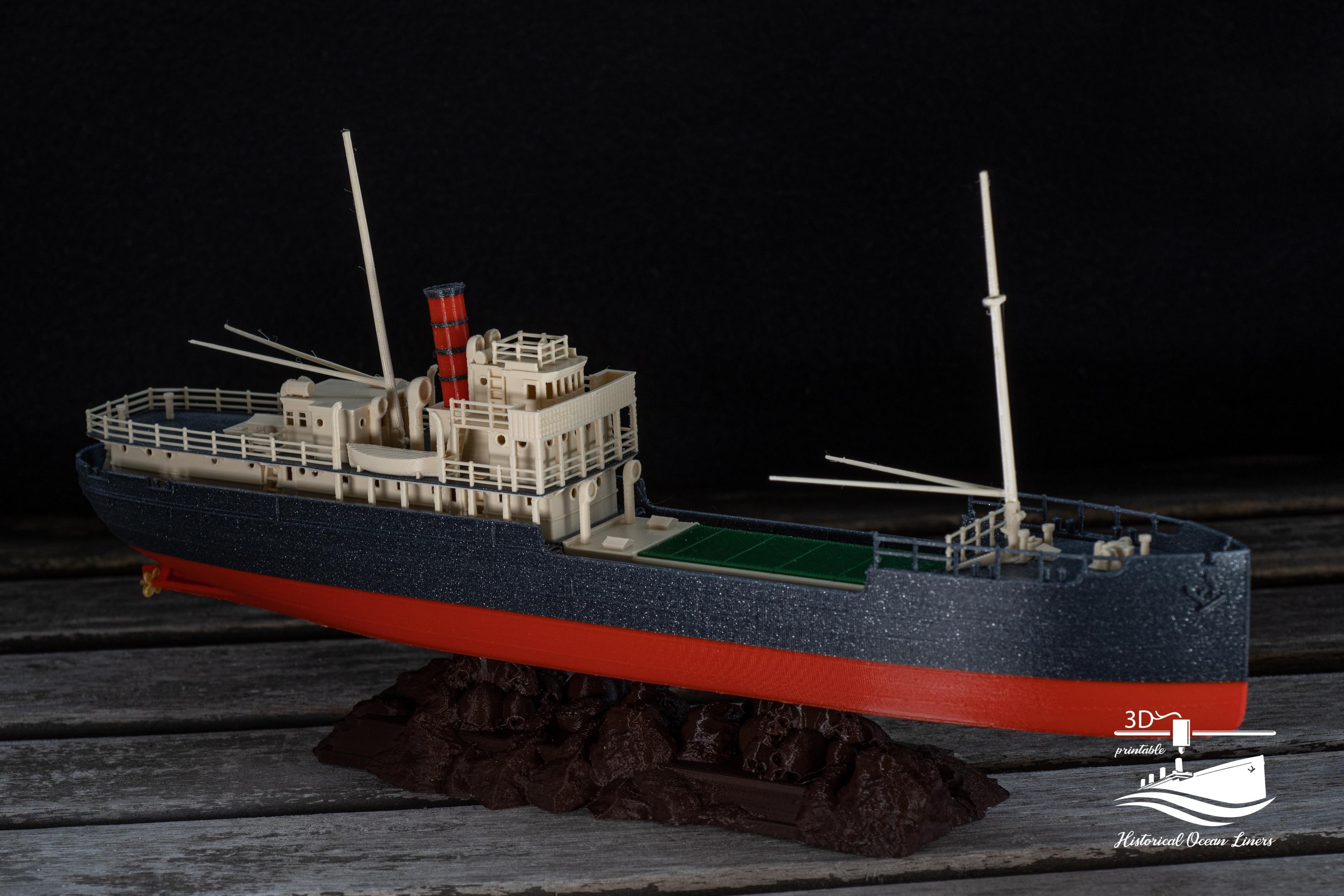 STL file Steam Ship Venture II from King Kong (Peter Jackson) 😤・3D ...