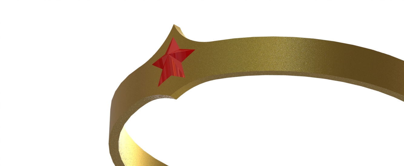 STL file Justice League Wonder Woman Tiara 👩・3D printing template to ...