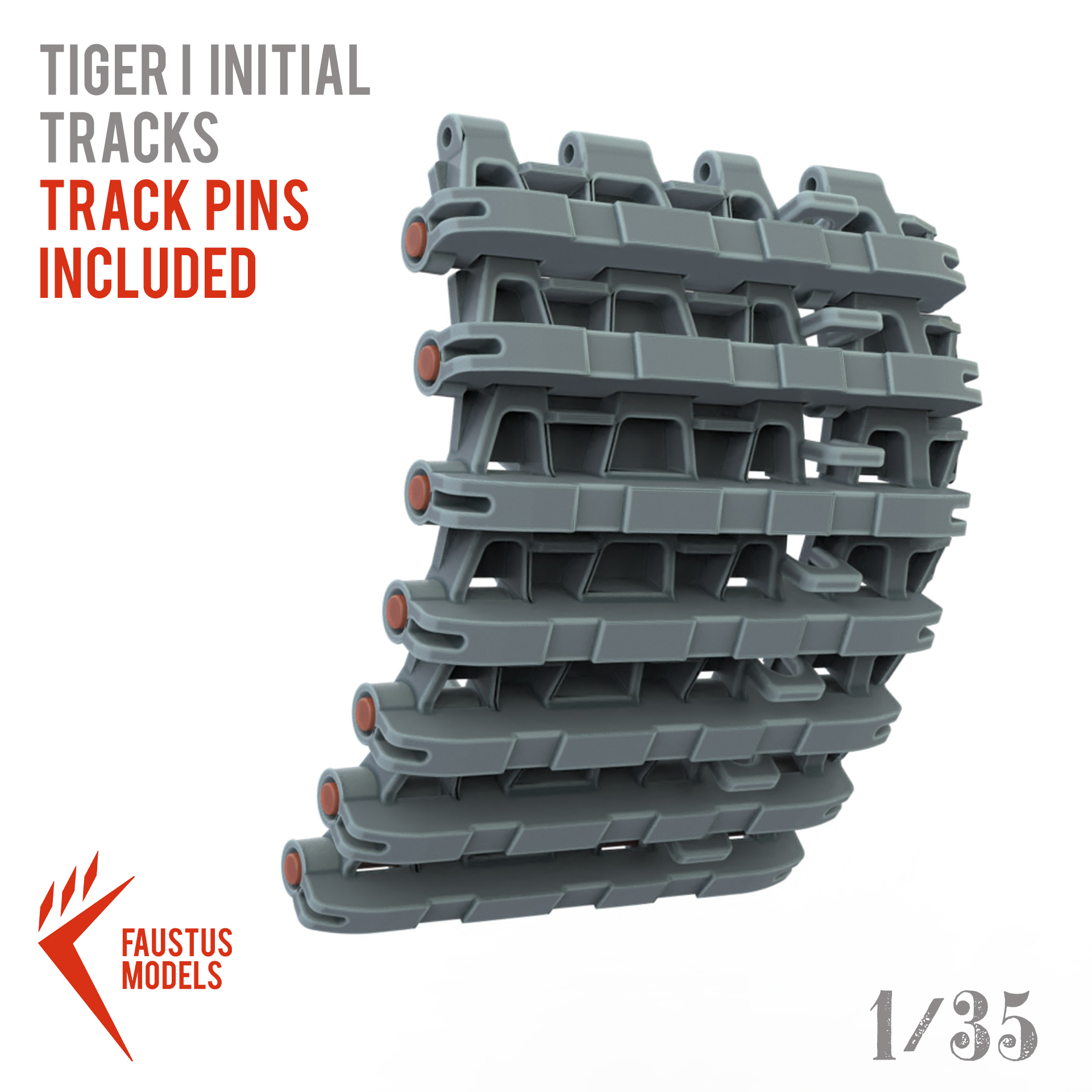 STL file Tiger I Initial Version Tracks 3d print・Model to download and ...