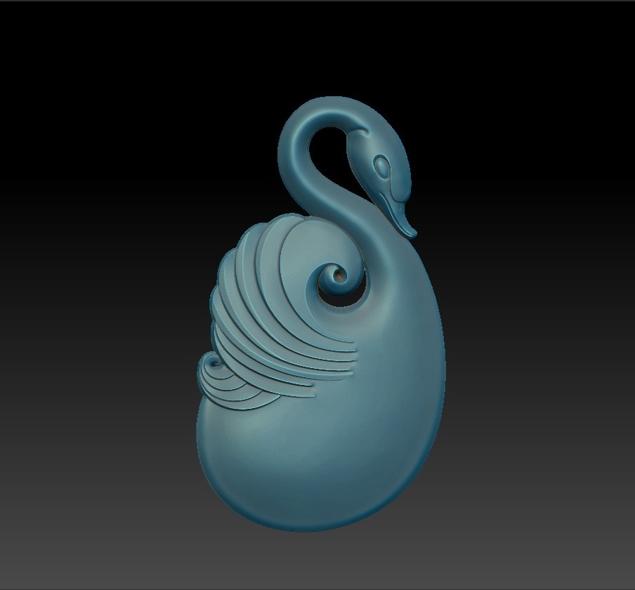 Free STL file swan pendant・3D printable design to download・Cults