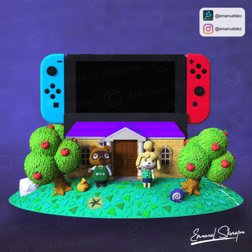 animal crossing 3d printed dock