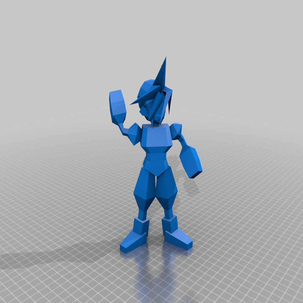 Free 3D file Posed Cloud Low Poly Final Fantasy 7 FF7 VII by Cestymour ...