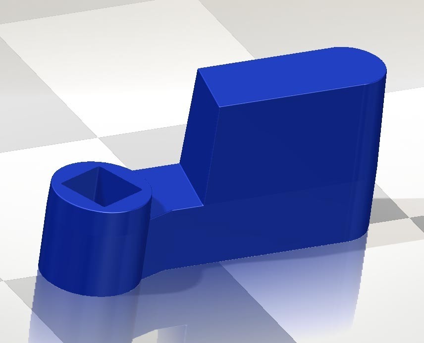 Free 3D file Selector lever to flush or dry for pump of manual marine