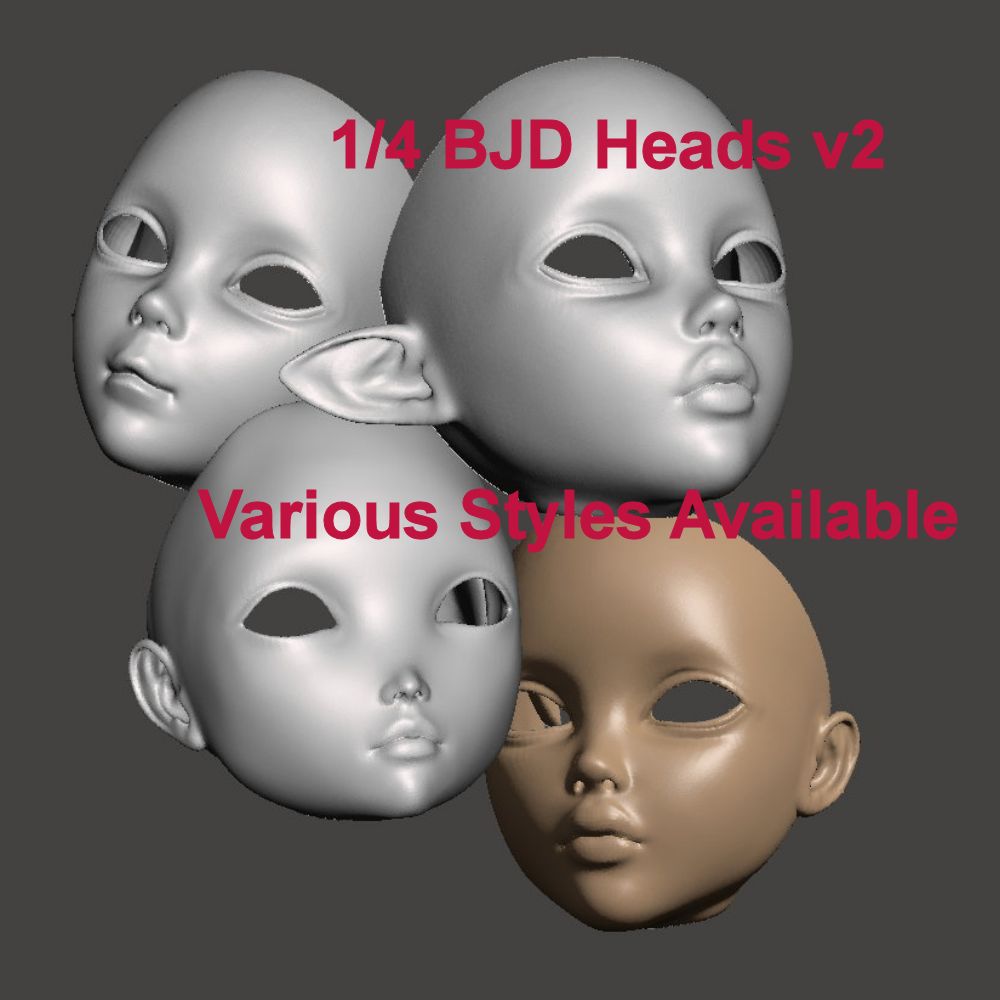 Free STL file BJD 1/3 75mm Head 13v2 - by SPARX・3D printable model to ...
