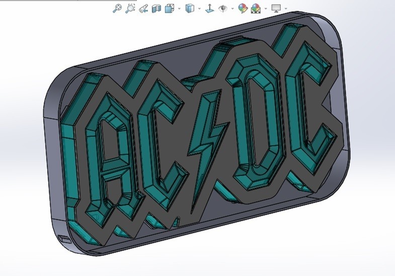 STL file AC/DC led lamp #3dprintRocks・3D print design to download・Cults