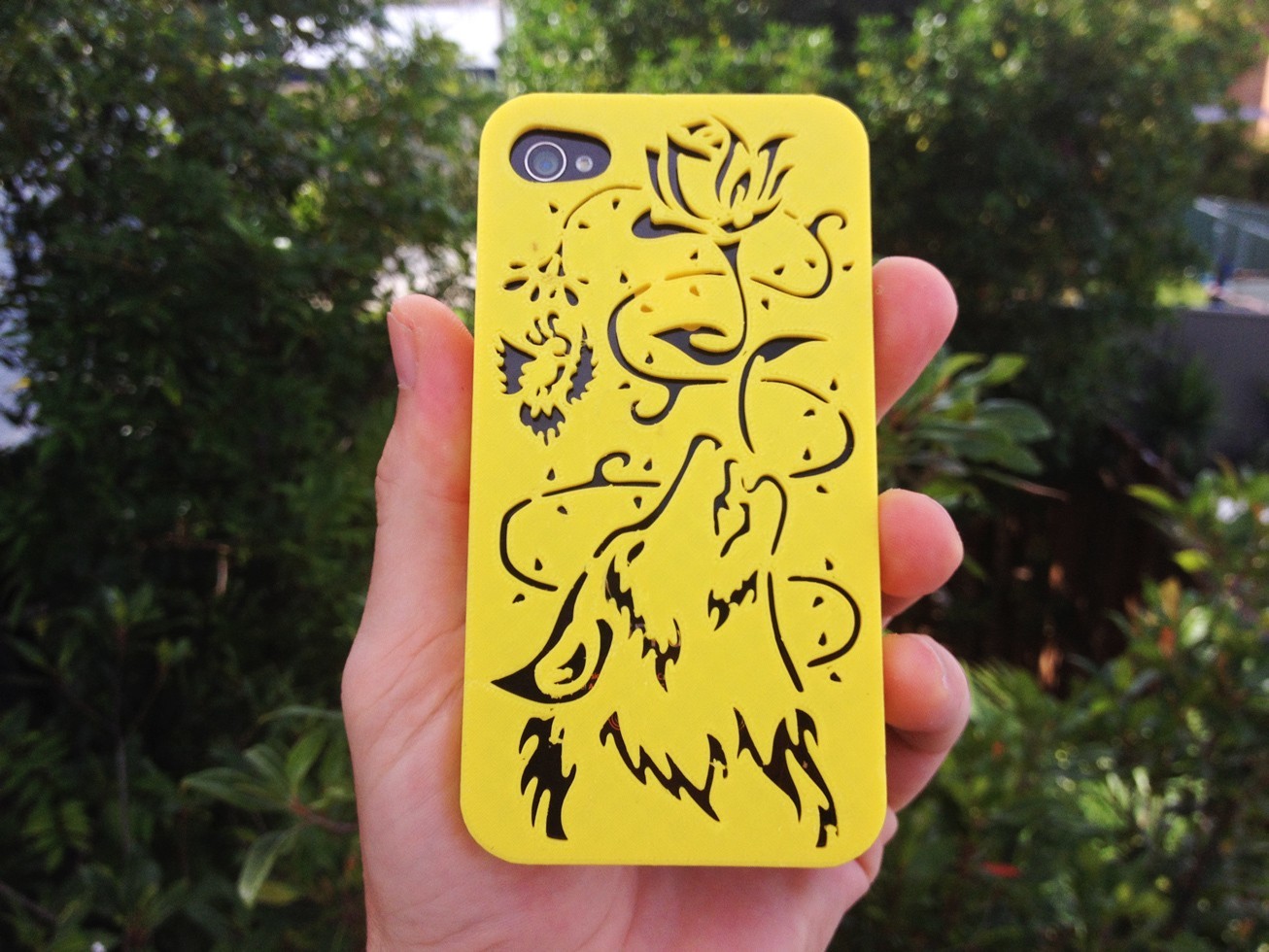 STL file Howling Wolf Iphone Case 4 4s・Template to download and 3D ...