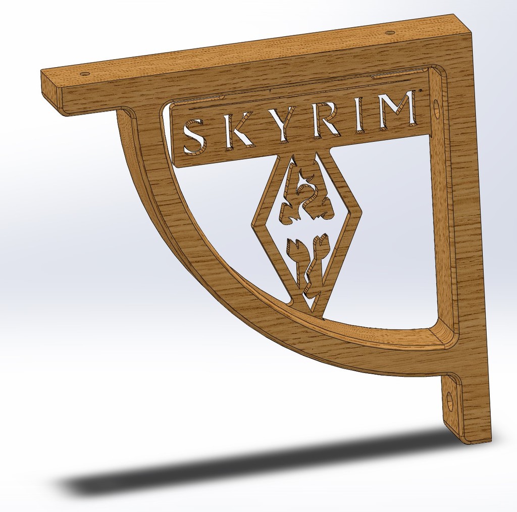 Free STL file EQUERRE D'ÉTAGÈRE / shelf bracket Skyrim The Elder Scroll