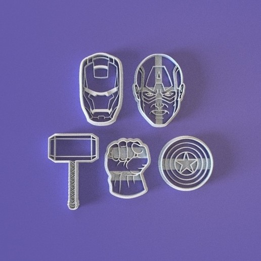 Download STL file Avengers Cookie cutter • 3D printer design ・ Cults