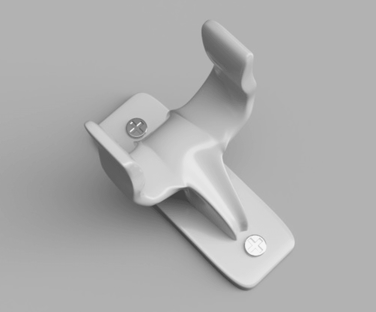 white ukulele wall mount