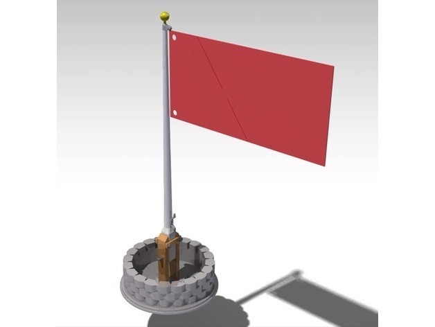 Download free STL file Classic Flagpole and planter • 3D printing ...