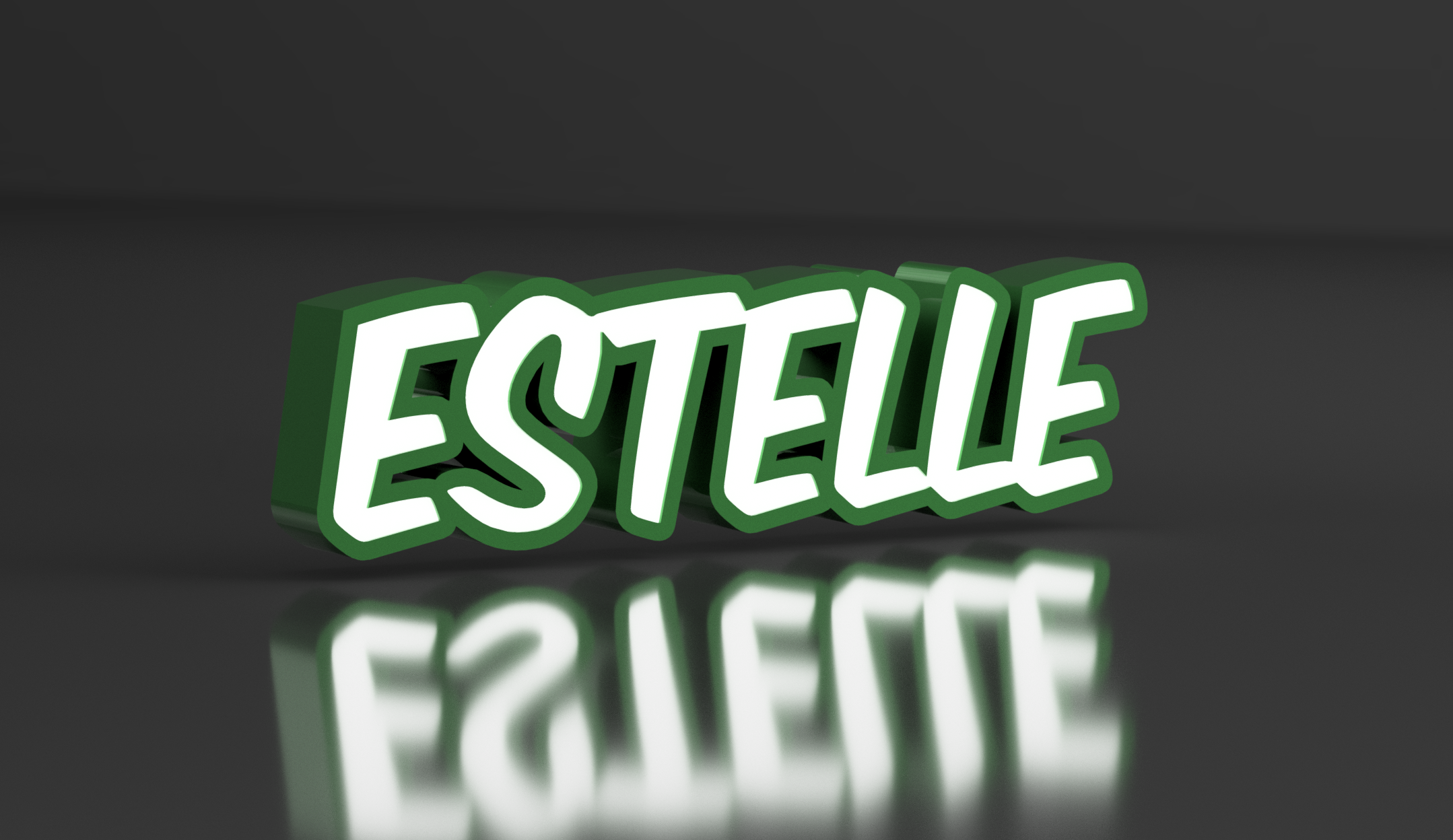 STL file Luminous Name Estelle・3D print object to download・Cults
