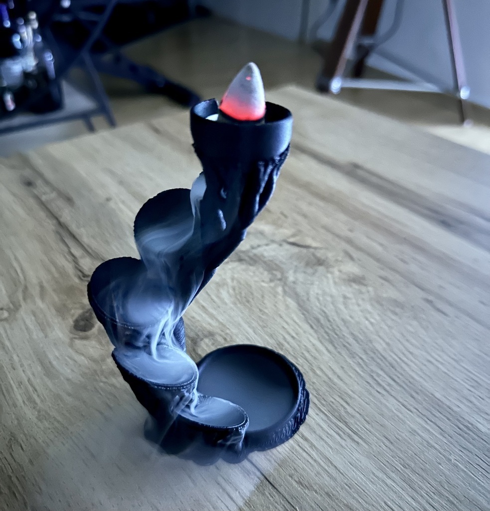 Free STL file tree waterfall backflow with incense burner 🌳・3D