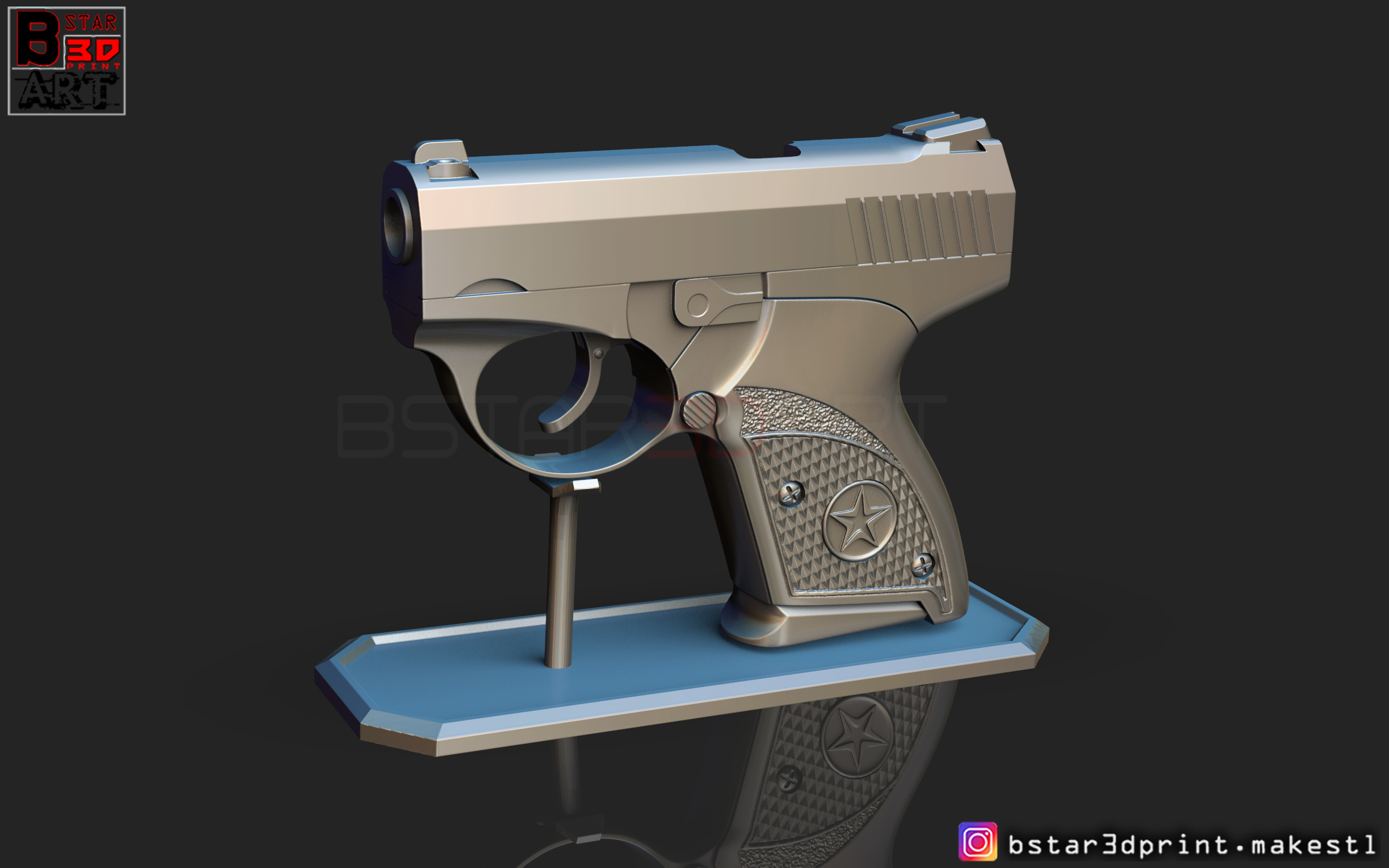 Download STL File Bond Bullpup 9 Gun 3D Print Template Cults