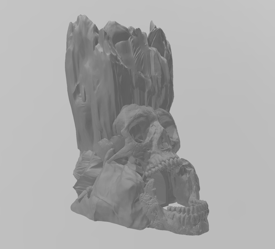 Free STL file tour a dés skull mountain・Object to download and to 3D ...