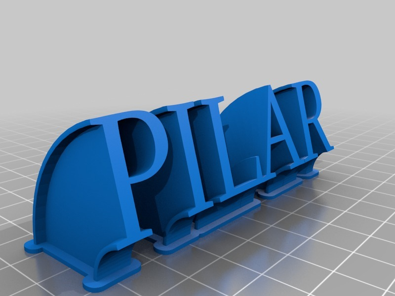 Free 3D file NAME PLATE PILAR・3D printer model to download・Cults