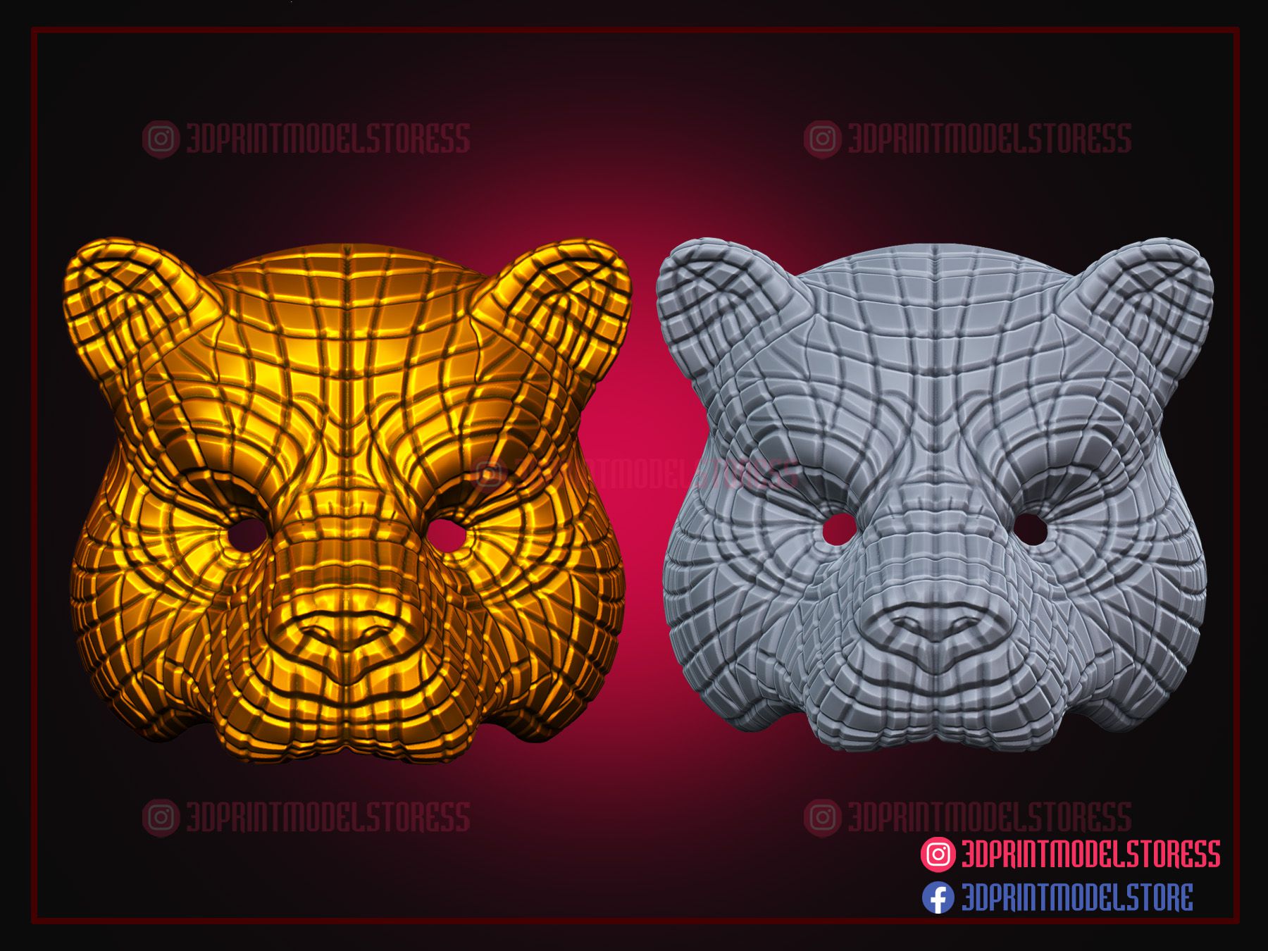 Fichier 3D Masque de jeu Squid - Masque Vip Bear pour Cosplay 🦑・Plan ...