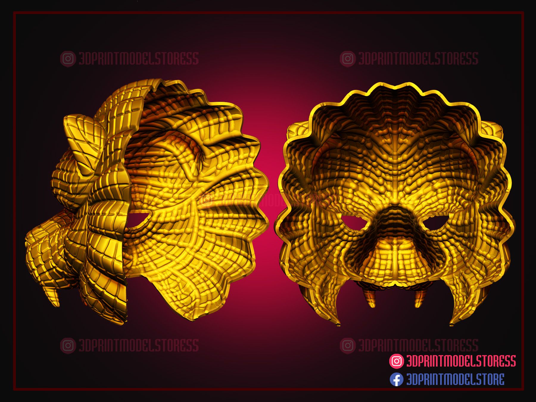Vip Mask Draw 3D file Squid Game Mask - Squid Game Lion Vip Mask for Cosplay 🦑・Model ...
